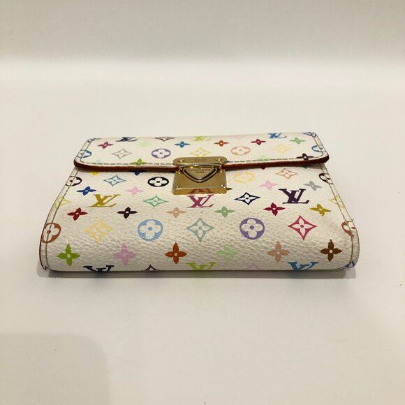 【18MK】Louis Vuitton White Multicolor Koala Wallet sku#85483 (gently used) - Picture 5 of 13